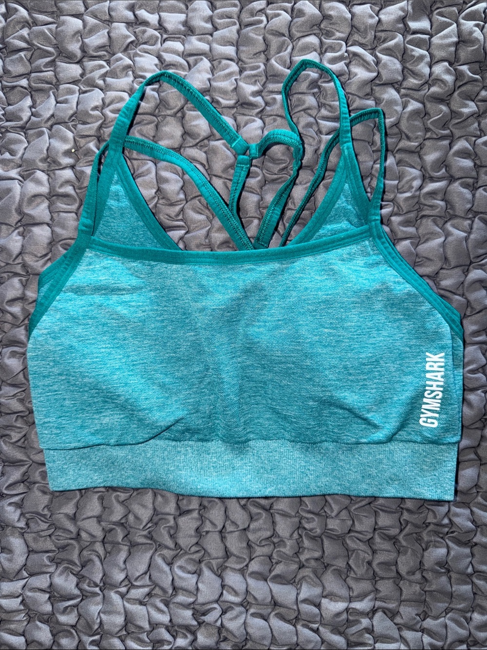 Gymshark Teal Green Seamless Strappy Sports Bra